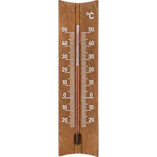 Θερμόμετρο δωματίου ξύλινο (-20 έως +50°C), σκούρο καφέ, 15cm