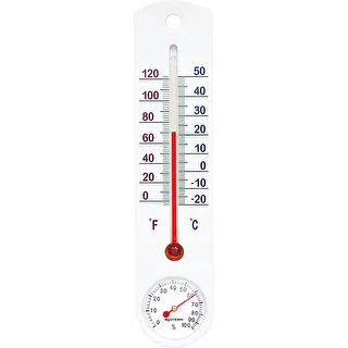 Θερμόμετρο γενικής χρήσης λευκό με υγρόμετρο (-20°C έως +50°C) 25 cm