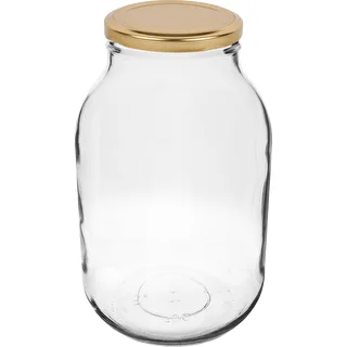 Βάζο 3 L - 1 τεμ., χρυσό βιδωτό καπάκι (fi 100)