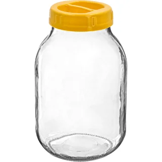 Βάζο twist-off 3 L με βιδωτό καπάκι από πλαστικό fi 100, με λαβή