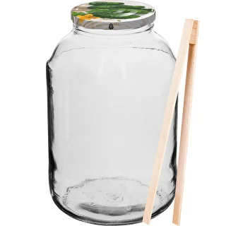 Βάζο 4 L, χρωματιστό βιδωτό καπάκι + πιρούνι ή λαβίδα