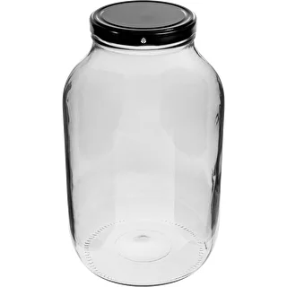 Βάζο 4L με μαύρο βιδωτό καπάκι ø 100