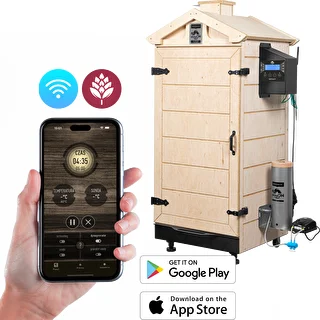 Καπνιστήριο dragON PLYWOOD NATURE χωρίς σκελετό, με ελεγκτή Wi‑Fi, 200L