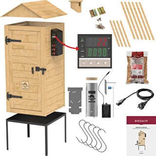Καπνιστήριο 200 L dragON Larch E21 - από ξύλο λάριξ, με ηλεκτρική μονάδα θέρμανσης και ελεγκτή