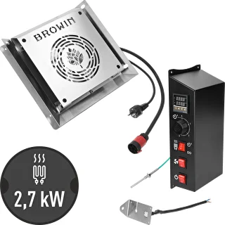 Σετ μονάδων με ψηφιακό θερμοστάτη - dragON 2,7 kW, για καπνιστήρια κήπου