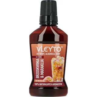 VLEYTO Ροδάκινο & Μαρακούγια – γευστική εσάνς με φυσικά αρώματα, 250 ml
