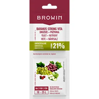 Μαγιά Bayanus + θρεπτικό - γενικής χρήσης - 21%, 17 g