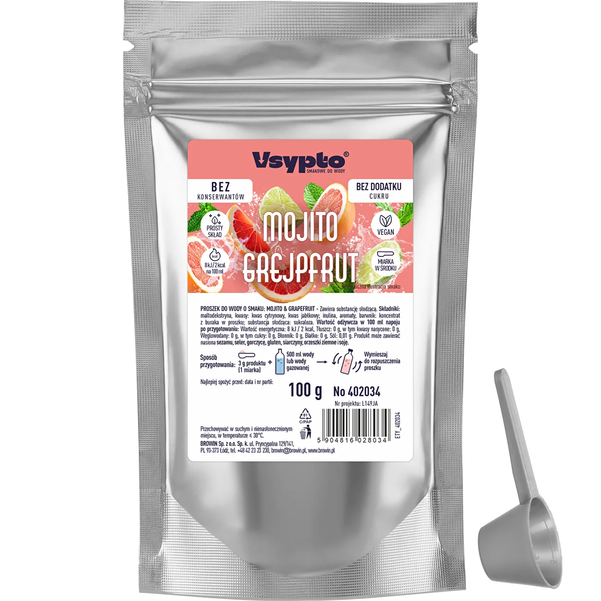VSYPTO με γεύση Μοχίτο Γκρέιπφρουτ, 100 g