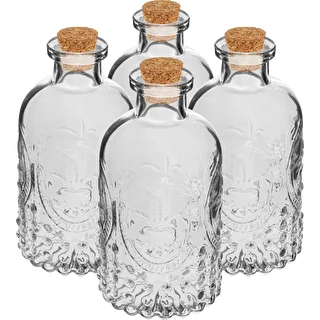 Σετ μπουκαλακίων με φελλούς, 240 ml - 4 τεμ.