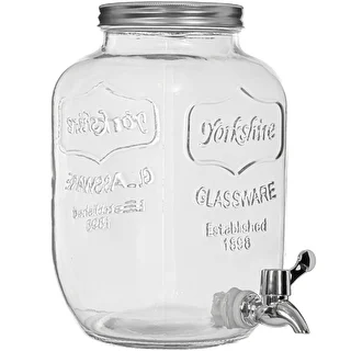 Βάζο για λεμονάδα, με βρυσάκι - γυάλινο, 4 L