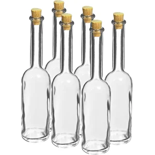 Μπουκάλι για λικέρ 100 ml 6 τεμ.+ 6 πώματα φελλού