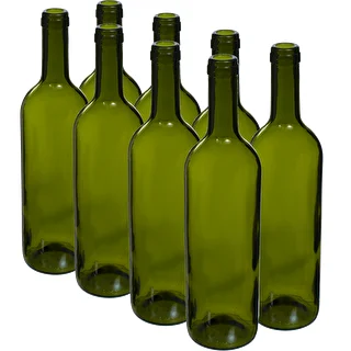 Ελαιοπράσινη φιάλη κρασιού 0,75 L - συσκευασία 8 τεμ.