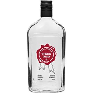 Μπουκάλι 500 ml με βιδωτό καπάκι, εκτύπωση «Wyborny Trunek», 1 τεμ.