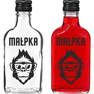 Μπουκάλι τύπου φλασκί 200 ml με βιδωτό καπάκι, εκτύπωση «Μαϊμού», 1 τεμ.