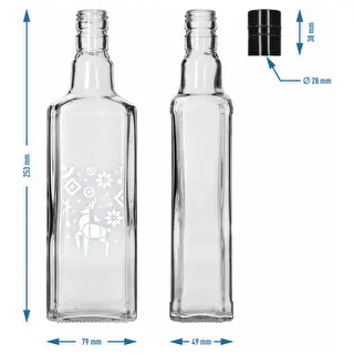 Φιάλη Tynktura, 500 ml με βιδωτό καπάκι - Χριστουγεννιάτικος Τάρανδος – photo 5