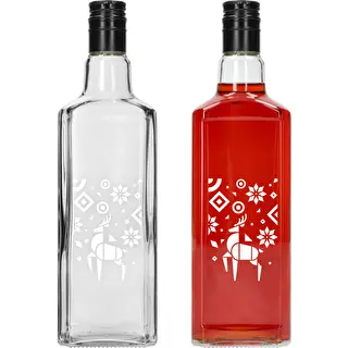 Φιάλη Tynktura, 500 ml με βιδωτό καπάκι - Χριστουγεννιάτικος Τάρανδος – photo 2