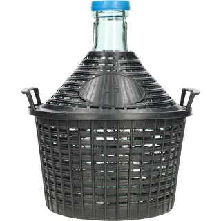 Νταμιτζάνα για κρασί 5 L σε πλαστικό καλάθι