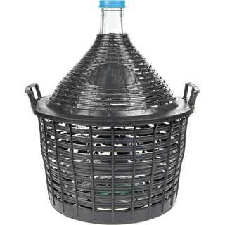 Νταμιτζάνα για κρασί 20 L σε πλαστικό καλάθι