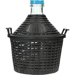 Ντεμιζόνι για κρασί 5L με πλαστικό καλάθι