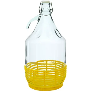 Νταμιτζάνα Dama 5 L - πλαστικό καλάθι, συρμάτινο κλείσιμο