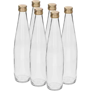 Μπουκάλι Klubowa 500 ml με χρυσό βιδωτό καπάκι, σετ 6 τεμ.
