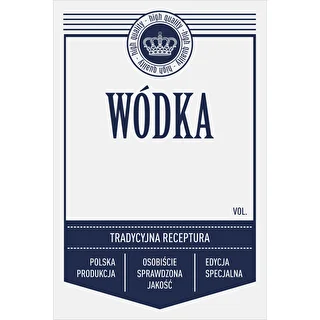 Αυτοκόλλητες ετικέτες 60x90 mm για μπουκάλια, βότκα, λευκές, 20 τεμ.
