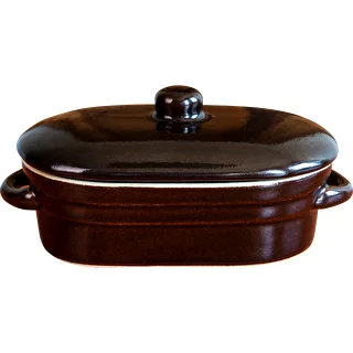 Stoneware - δοχείο για λαρδί, επιμήκες με καπάκι 0,75L