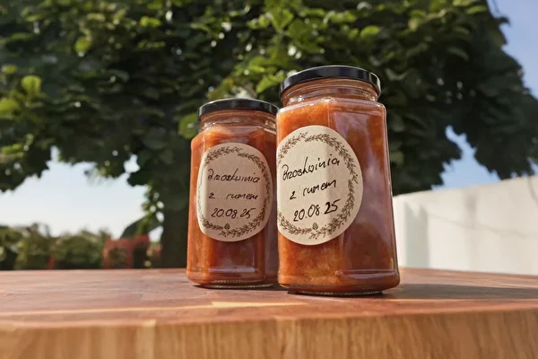 Μαρμελάδα ροδάκινου με αρωματική ουσία Jamaica Rum