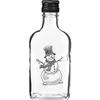 Μπουκάλι 200 ml με βιδωτό καπάκι, χριστουγεννιάτικη εκτύπωση «Χιονάνθρωπος», 6 τεμ. - 6 