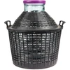 Νταμιτζάνα για κρασί 15 L με φαρδύ λαιμό σε πλαστικό καλάθι. - 6 