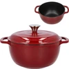 Χυτοσιδηρή κατσαρόλα εμαγιέ - μπορντό, 4 L - 11 