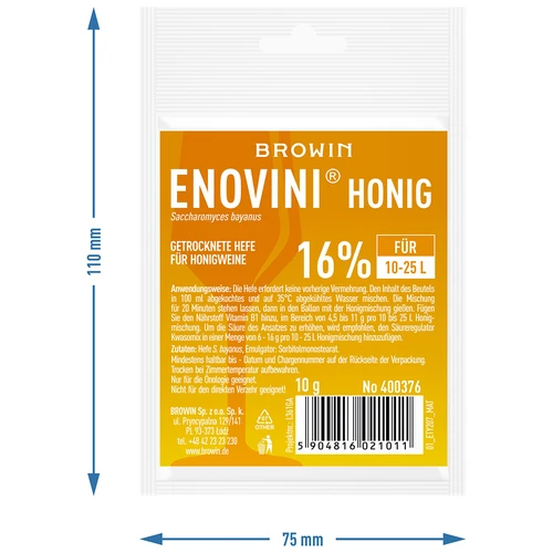 Ξηρή μαγιά για υδρόμελο Enovini Honey 10 g - 3