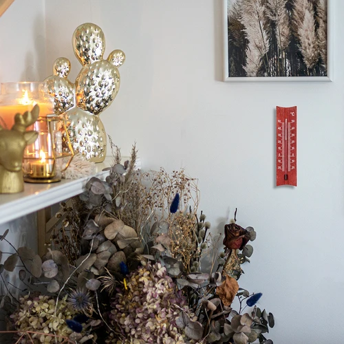 Ξύλινο θερμόμετρο δωματίου (-20 έως +50°C), 15 cm, ασορτί - 8