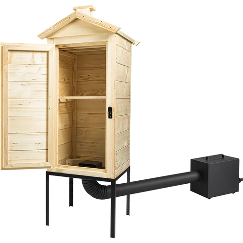 Ξύλινο καπνιστήριο 100 cm, με εστία - 3