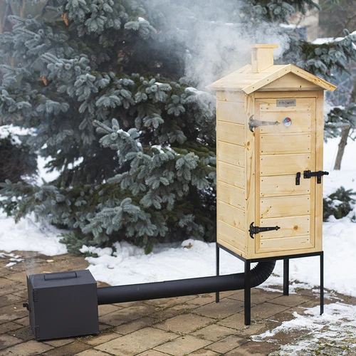 Ξύλινο καπνιστήριο 100 cm, με εστία - 5