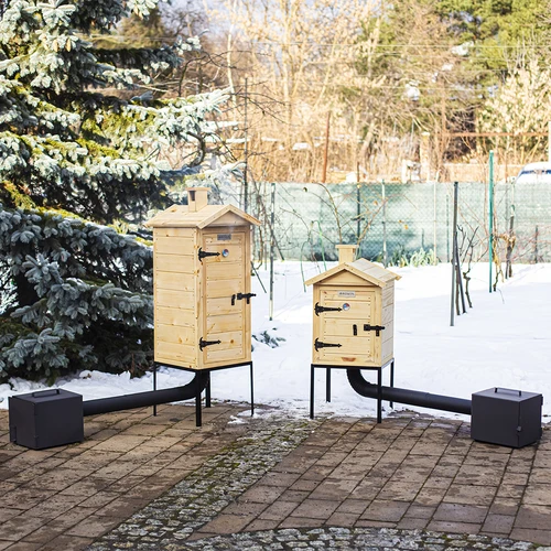 Ξύλινο καπνιστήριο 100 cm, με εστία - 13