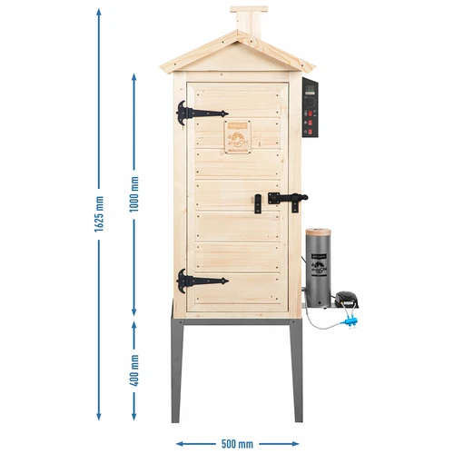 Ξύλινο καπνιστήριο κήπου 200 L – dragON Wood 100E με ηλεκτρική μονάδα θέρμανσης και ελεγκτή - 13
