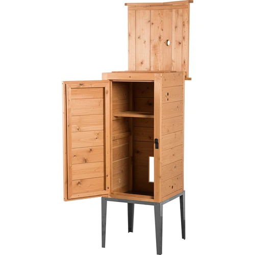 Θάλαμος καπνίσματος από ξύλο λάριξ, 200 L, με ανοξείδωτη βάση - 2