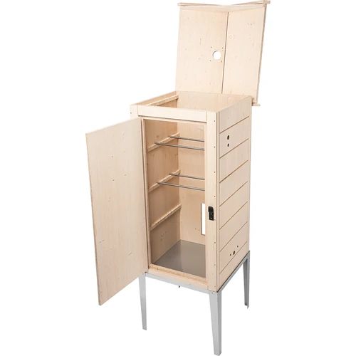 Θάλαμος καπνίσματος από πιστοποιημένο κόντρα πλακέ, 200L, με ανοξείδωτη βάση - 2