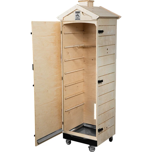 Θάλαμος καπνίσματος από πιστοποιημένο κόντρα πλακέ, χωρίς σκελετό, 320 L, με τροχούς - 2