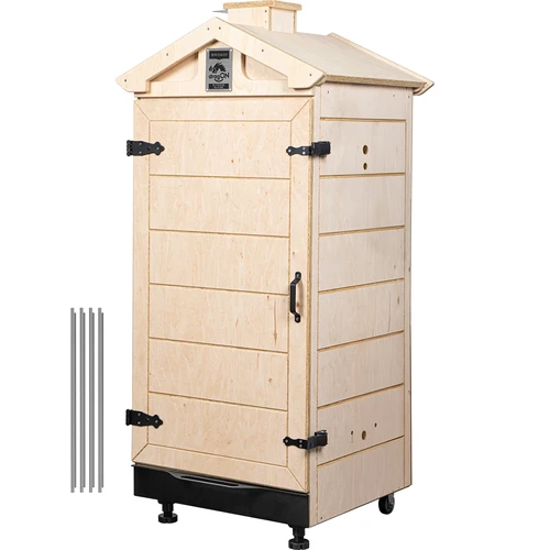 Θάλαμος καπνιστηρίου από πιστοποιημένο κόντρα πλακέ, χωρίς σκελετό 200L, με ροδάκια