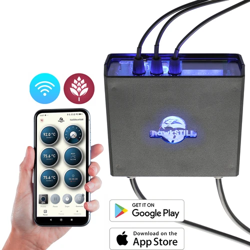 Θερμόμετρο απόσταξης hawkSTILL Wi-Fi με λειτουργία ενεργοποίησης και απενεργοποίησης του θερμαντικού στοιχείου