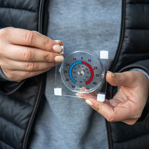Θερμόμετρο γενικής χρήσης διάφανο, αυτοκόλλητο (-50°C έως +50°C) - 5