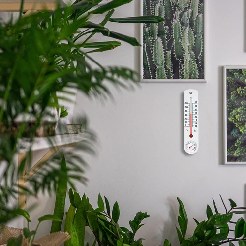 Θερμόμετρο γενικής χρήσης λευκό με υγρόμετρο (-20°C έως +50°C) 25 cm - 5