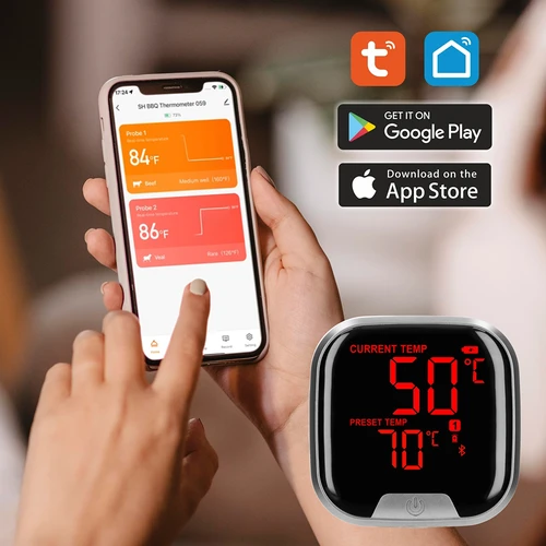 Θερμόμετρο κουζίνας με Bluetooth, 2 αισθητήρες - 14