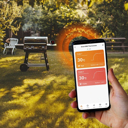 Θερμόμετρο κουζίνας με Bluetooth, 2 αισθητήρες - 12