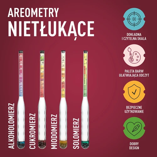 Άθραυστο αλατόμετρο με δοκιμαστικό σωλήνα, εύρος μέτρησης: 0–300 g αλατιού/L - 6