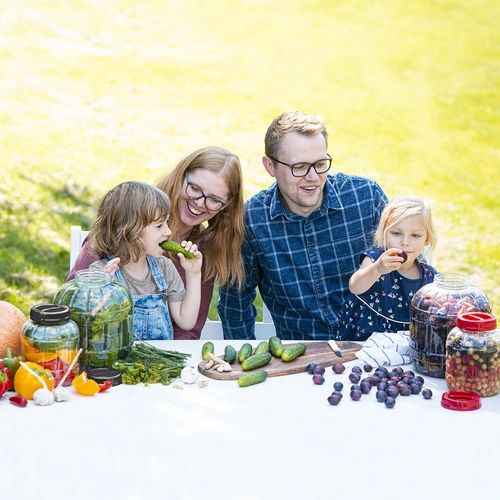 Άθραυστο, πολυλειτουργικό βάζο με μαύρο καπάκι,  15L - 11