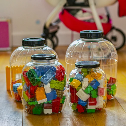 Άθραυστο, πολυλειτουργικό βάζο με μαύρο καπάκι, 8L - 11