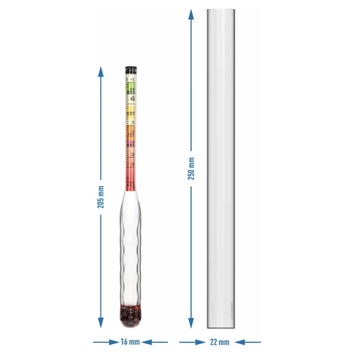Άθραυστο σακχαρόμετρο με δοκιμαστικό κύλινδρο, εύρος μέτρησης: -5–35°Blg - 4